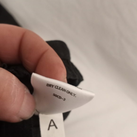 EILEEN FISHER Black Crinkled Silk Slip Dress with Ruffled Trim - Picture 2 of 5